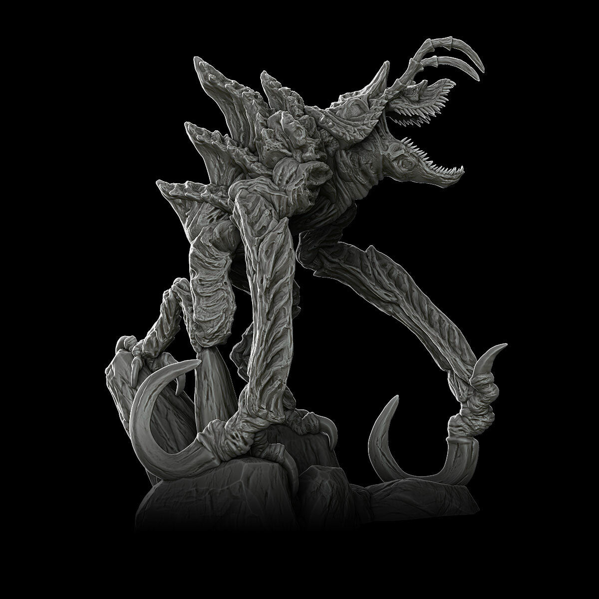 a statue of a creature with large teeth