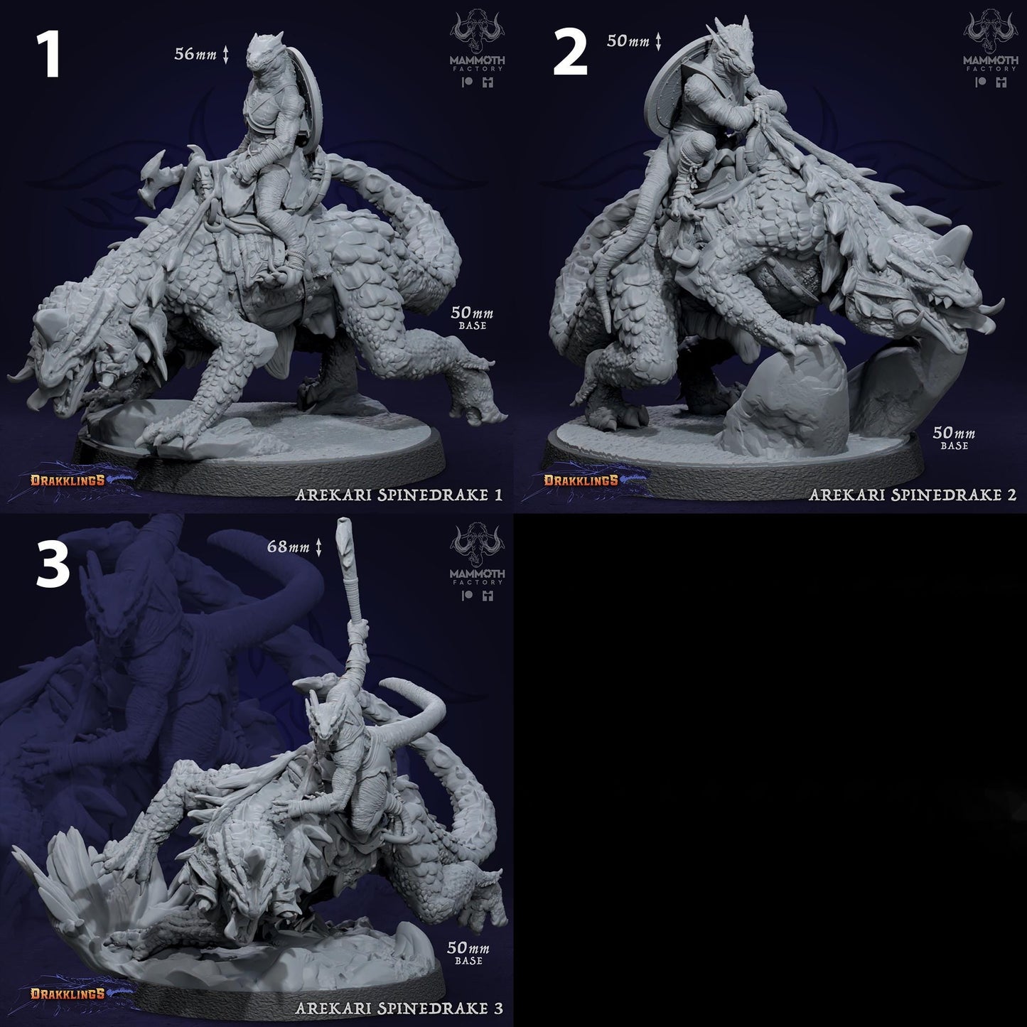 a set of three pictures of a statue of a woman on a horse