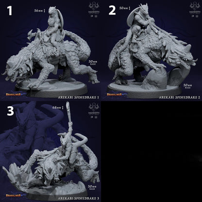 a set of three pictures of a statue of a woman on a horse