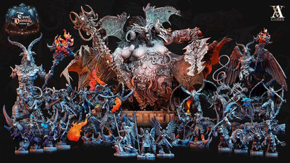 a large group of figurines of various sizes and colors