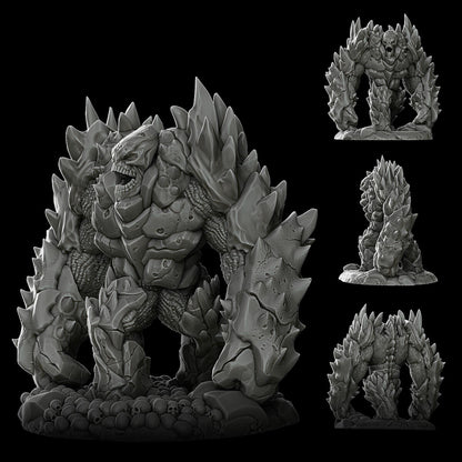 a black and white photo of a statue of a creature