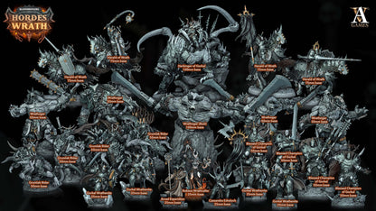 a bunch of different types of warhammers