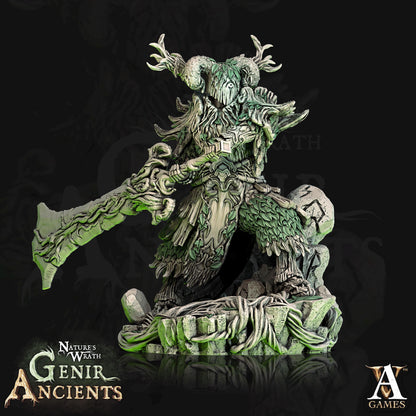 a statue of a demon holding a sword