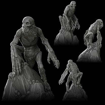 a set of three images of a zombie
