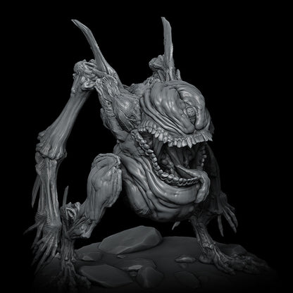 an alien creature with sharp teeth and sharp teeth