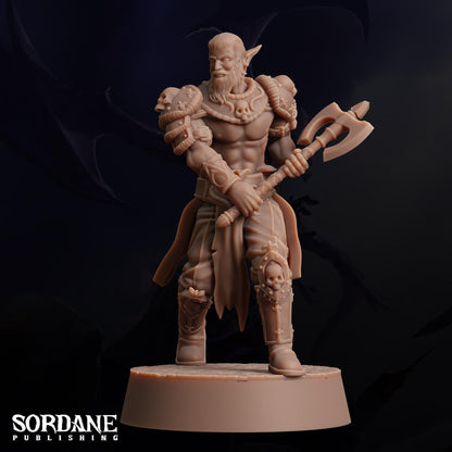a statue of a man with a hammer in his hand
