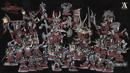a bunch of different types of warhammers