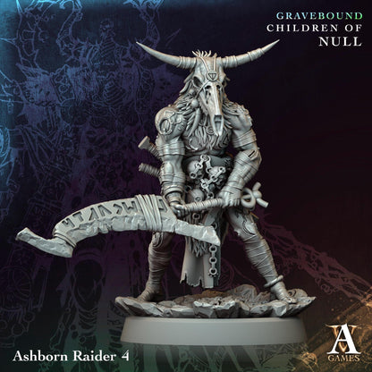 a statue of a horned child holding a sword